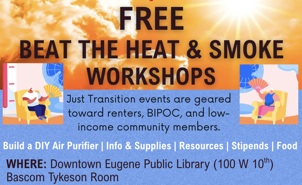 People using fans to stay cool in hot weather with an event description
