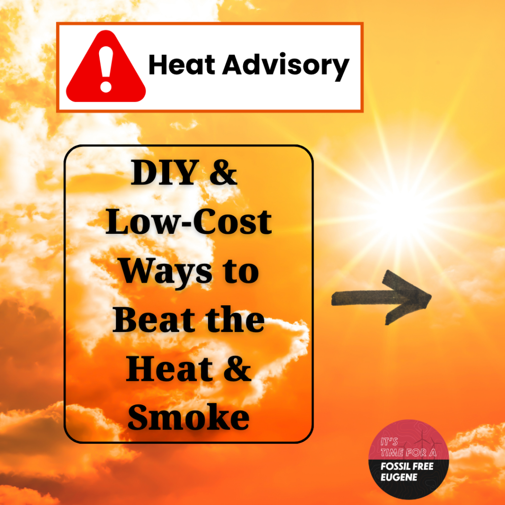 Clickable link to Heat and Smoke Resources with Sun and Heat Advisory warning